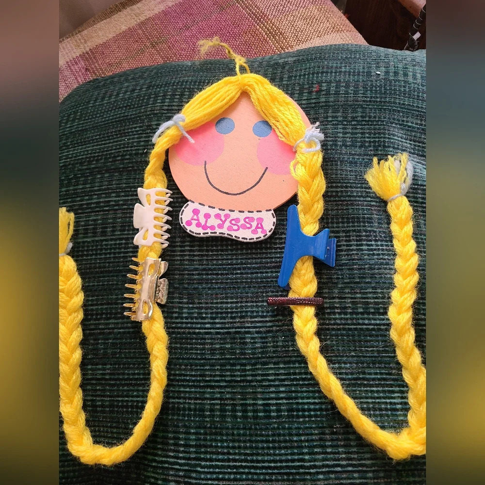 Handmade Braided Hair Clip Holder, WFew Clips. ALYSSA, Could Be Painted Over